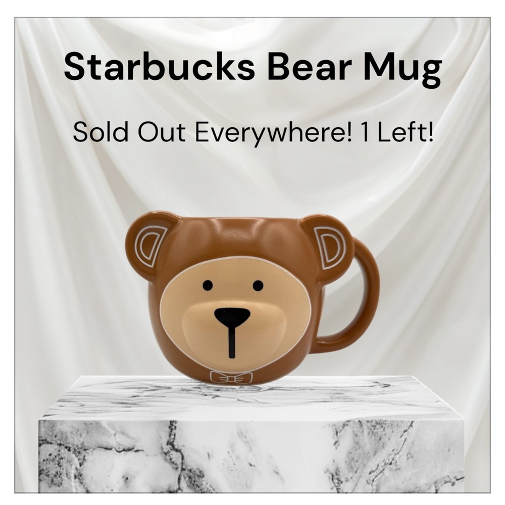 Starbucks Brown Bear Face Mug